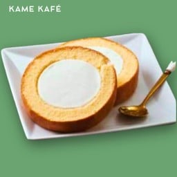 Roll Cake Vanilla Cream โรลเค้กไส้ครีมวนิลลา (1peice)