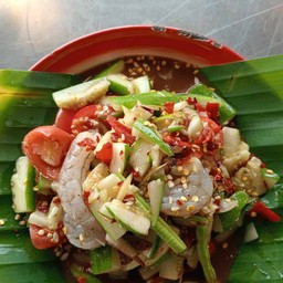 ตำแตงกุ้งสด