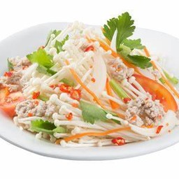 ยำเห็ดรวม (หมูสับ)