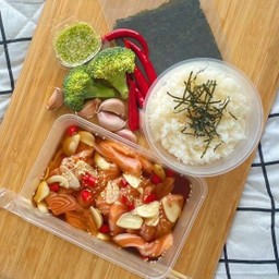 ม่อนดอง 150 กรัมพร้อมข้าวญี่ปุ่น