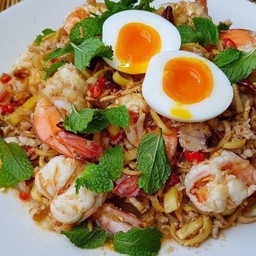 ยำหัวปลีกุ้ง+หมูสับ