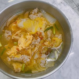 ต้มจืดผักกาดขาว ไข่น้ำ หมูสับ