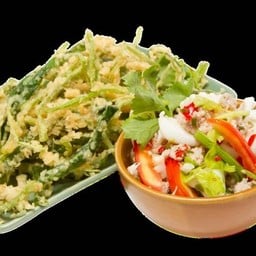 ยำผักบุ้งกรอบ