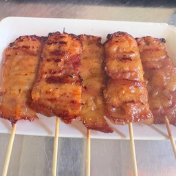 หมูปิ้งโบราณ(ไม้ใหญ่) 5ไม้