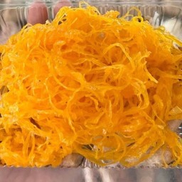 กล้วยปิ้งฝอยทอง น้ำราดโบราณ (ไม่มีมะพร้าว)