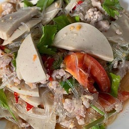 ยำวุ้นเส้นหมูสับหมูยอ