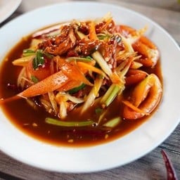 Papaya Salad with Pickled Mussels