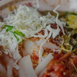 ข้าวฟืนขาว น้ำมะเขือเทศ