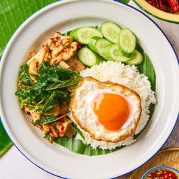 ข้าวกะเพราไก่+ไข่ดาว