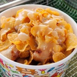 กล้วยปิ้งคอนเฟลก น้ำราดโบราณ (ไม่มีมะพร้าว)