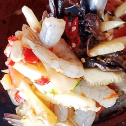 ตำซั่วแตงกุ้งสด