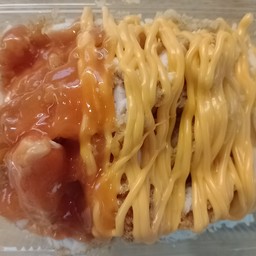 ข้าวไก่สไปร์ซี่ราดชีสโตะ+ซอสพริก