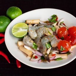 ยำกุ้งสด+ไข่แดงเค็ม