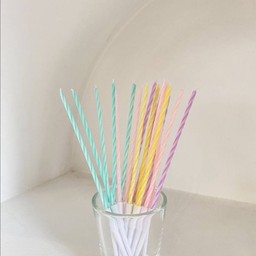 เทียนยาวสีพลาสเทล