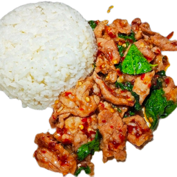 ข้าวกะเพราหมูชิ้น