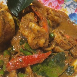 ข้าว+ผัดพริกแกงกุ้งหมึก