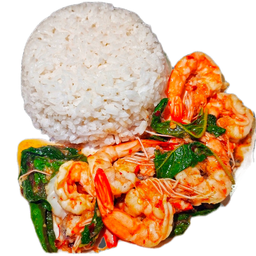 ข้าวกะเพรากุ้ง