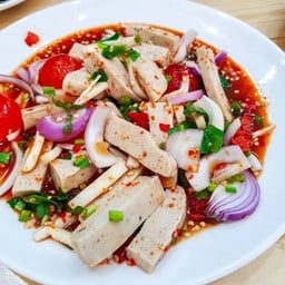 ยำหมูยอ+ไข่แดงเค็ม