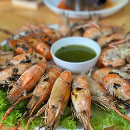 กุ้งเผาครึ่งกิโล
