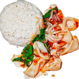 ข้าวกะเพราหมึก