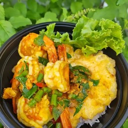 เครื่องแกงกุ้ง+ไข่เจียว