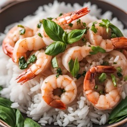 ข้าวกระเพรากุ้ง