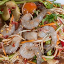 ตำกุ้งสด