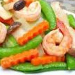 ข้าว ผัดผักรวมกุ้ง