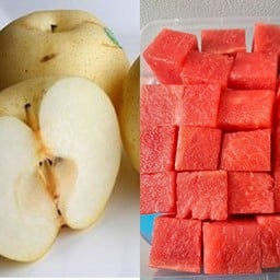 เซตกล่อง สาลี่+แตงโม [กล่อง2ช่อง]