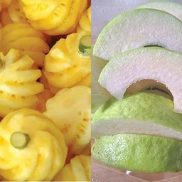 เซตกล่อง สับปะรด+ฝรั่ง [กล่อง2ช่อง]