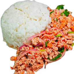 ข้าวลาบหมูสับ