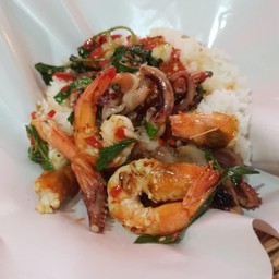 ข้าว+ผัดกะเพรา