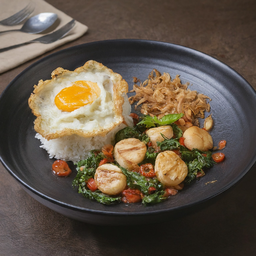 Stir-Fried Basil Scallop กะเพราหอยเชลล์