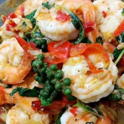 ข้าว กุ้งผัดขี้เมา