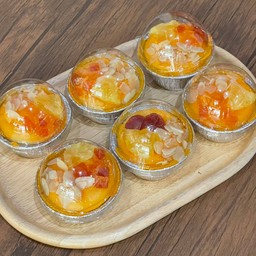 Vanilla cupcake orange jam and dried fruit