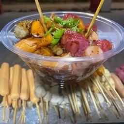 หม่าล่าปิ้งย่าง  ลูกชิ้นทอด + ปิ้งย่าง   เฟรนช์ฟรายส์ราดชีส ไม่มีสาขา