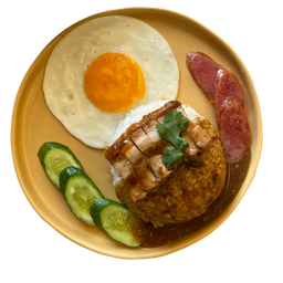 ข้าวหมูกรอบ ไข่ดาว