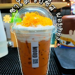 ชาไทย+วิปชีส+ฝอยทอง