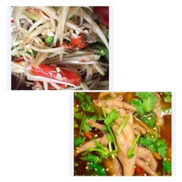 ซุปเปอร์ตีนไก่ + ส้มตำ ฟรีข้าว