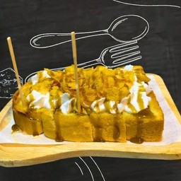 ปังปิ้งเเผ่นหน้าวิปคอนเฟรกคาราเมล