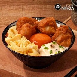 ข้าวหน้าไก่คาราอาเกะ ไข่ดอง