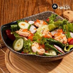 สลัดกุ้งย่างพริกไทยดำ