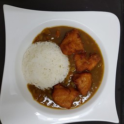 แกงกะหรี่ไก่คาราเกะราดข้าว