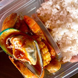 ข้าวหน้า กุ้งถัง