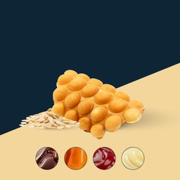 วาฟเฟิลฮ่องกงอัลมอนด์คาราเมล