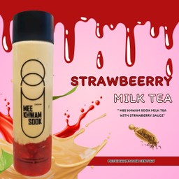ชานมสตรอเบอร์รี่ STRAWBERRY MILK TEA