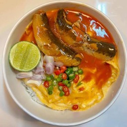ข้าวไข่ข้น+ยำปลากระป๋อง