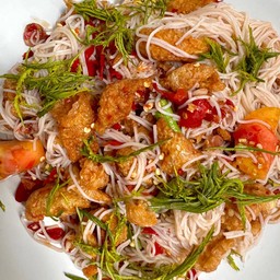 ตำขนมจีนกากหมู