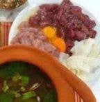 จิ้มจุ่มเนื้อล้วน+หมูล้วน+ผ้าริ้วขาว ใหญ่