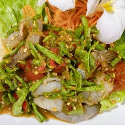 ตำถั่วกุ้งสดปลาร้า